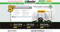 Desktop Screenshot of 5buckstrafficschool.com